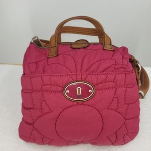 Fossil Quilted Flower Keeper Hand / Shoulder Bag